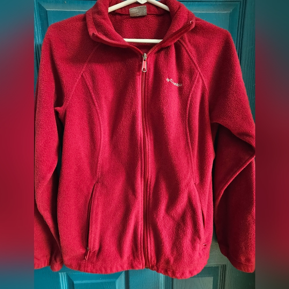 Columbia Jacket Womens Size Large Hot Pink Full Zip Barbie Barbiecore Gorpcore